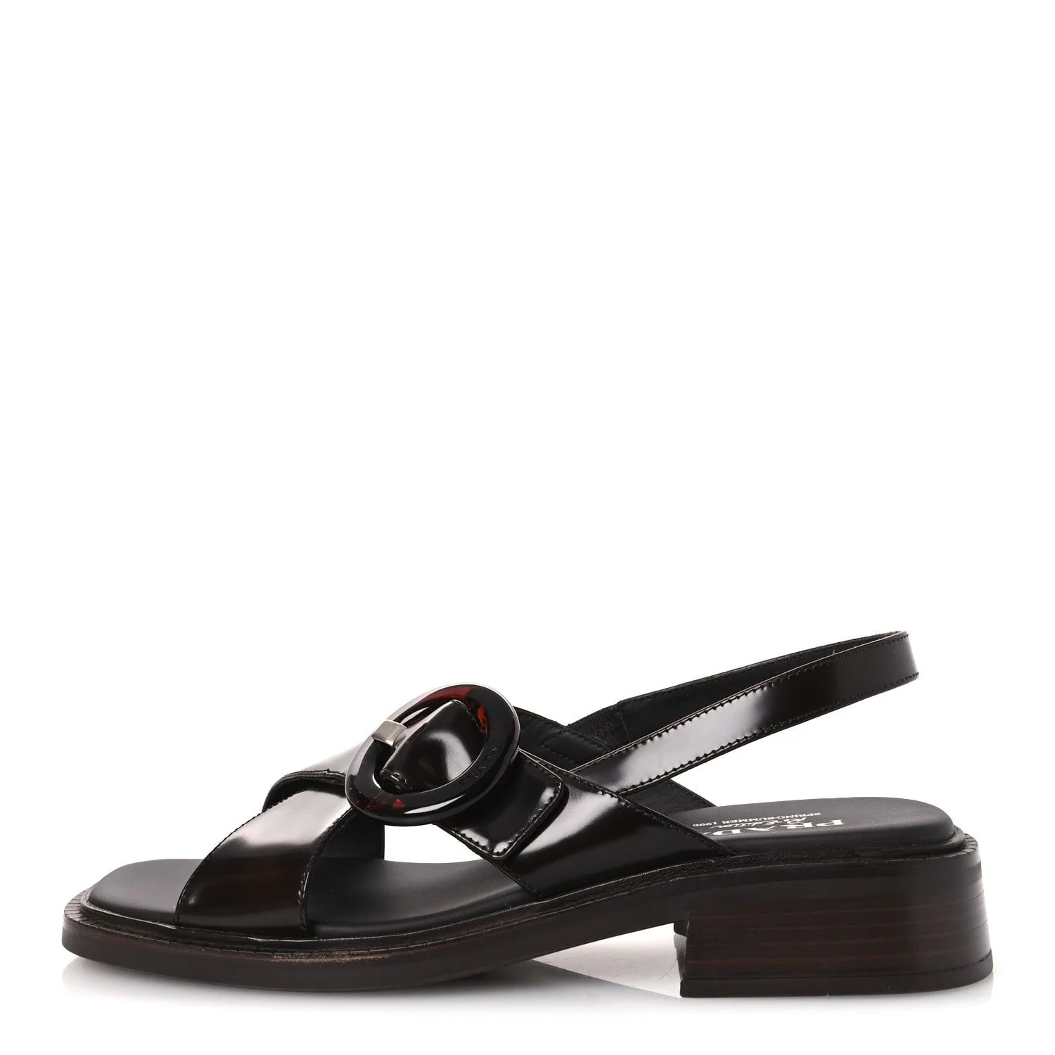 Prada — Spazzolato Fume Re-Edition 1996 Buckle 41 Bruciato — Designer Shoe — resale