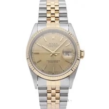 Rolex Datejust 16233(T) Gold 36mm Champagne Dial Automatic #LPW475 2