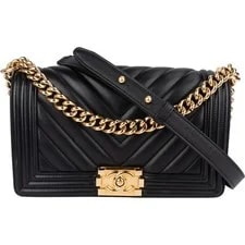 Chanel — Chanel Quilted Medium Antique Boy Single Flap Crossbody Coco CC — Handbag — resale