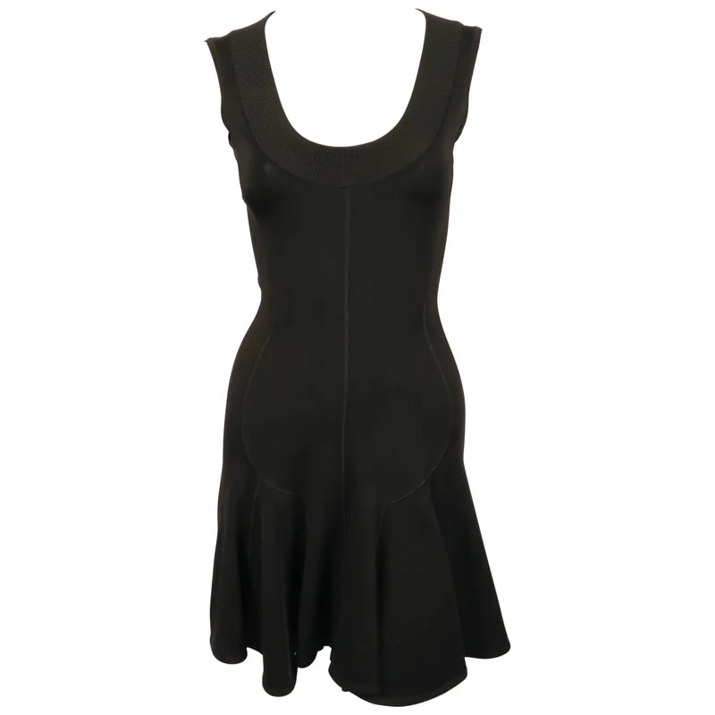 Azzedine Alaia — 1990s Azzedine Alaia Flared Sleeveless Runway Dress — Clothing — resale