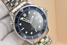Omega Red Seamaster Professional 300M Quartz Blue Dial 41MM 2221.80 2