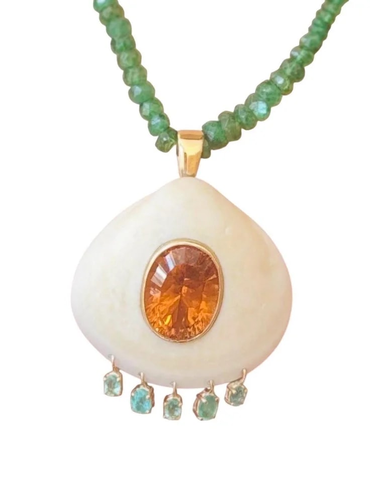 Jen Proudman Jewelry — 18" & Shell With Madeira & Fringe, 14k — Jewelry — resale