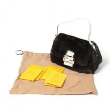 Fendi — Fendi Mamma Baguette & Fur Excellent — Handbag — resale