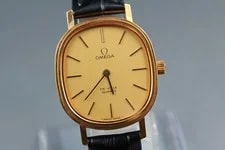 1979 Near Omega de Ville 29mm Ref.191.0046 Quartz Gold Dial 2