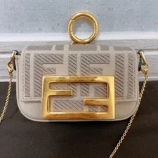 Fendi Nano Baguette Charm 2Way Crossbody Mini Auth 2