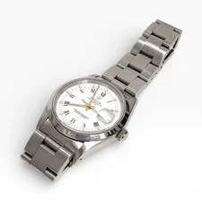 Rolex Date 34 Mm Steel White Roman Oyster Automatic 15200 N Series 1991 4