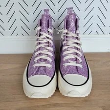 ⭐Converse Run Star Hike Hi Platform 7 Shoes Glitter A10096C 3