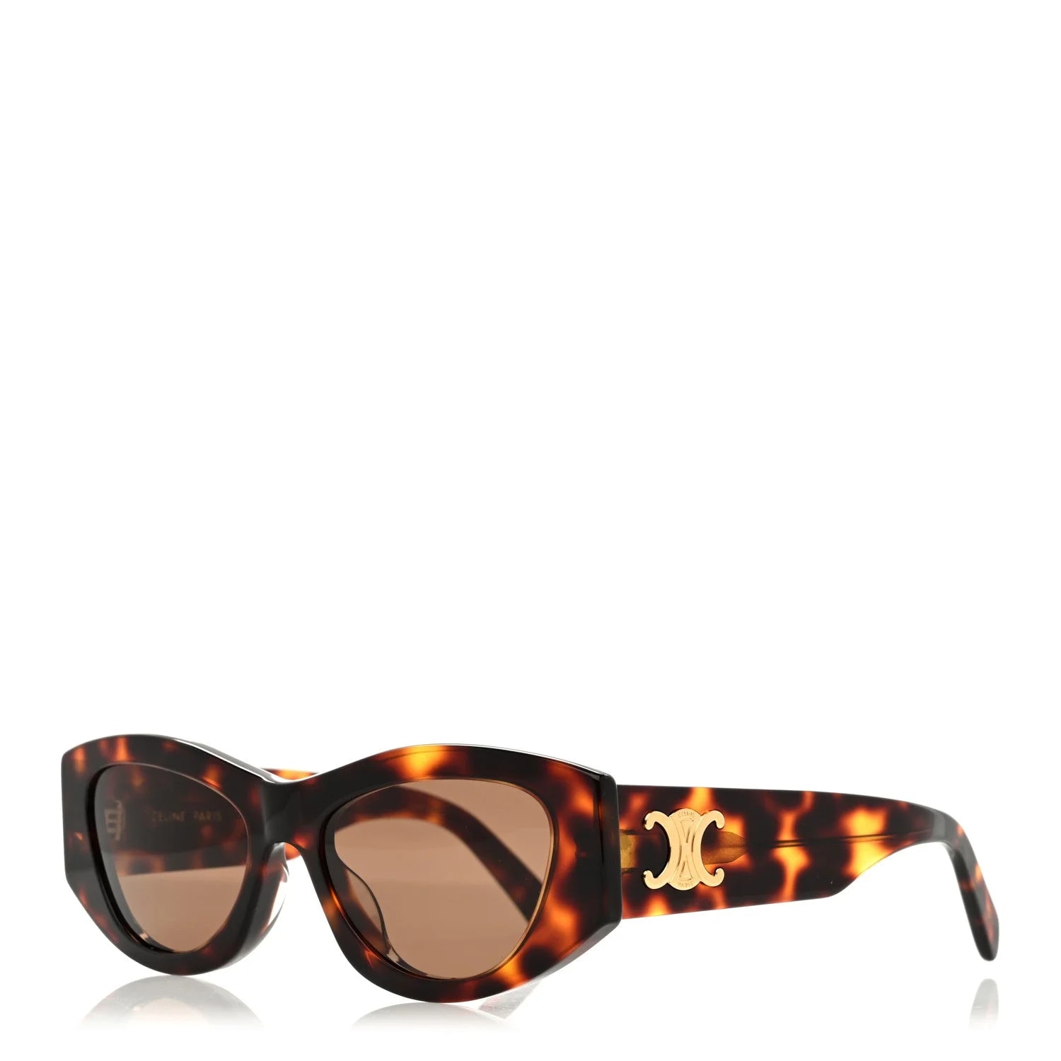 Celine — Acetate Triomphe Sunglasses CL40308U Tortoise — Accessory — resale