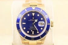 1990 Rolex Submariner Date Bluesy 16618 Blue Dial 18kt YG Oyster No Papers 40mm 3