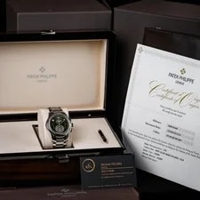 Patek Philippe Annual Calendar Flyback Chronograph 42mm Olive Green Dial 5905/1A 4