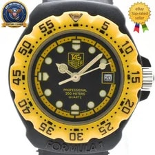 Tag Heuer — [Exc+5] TAG Heuer Formula 1 Professional 380.508 Yellow Black Quartz — Watch — resale