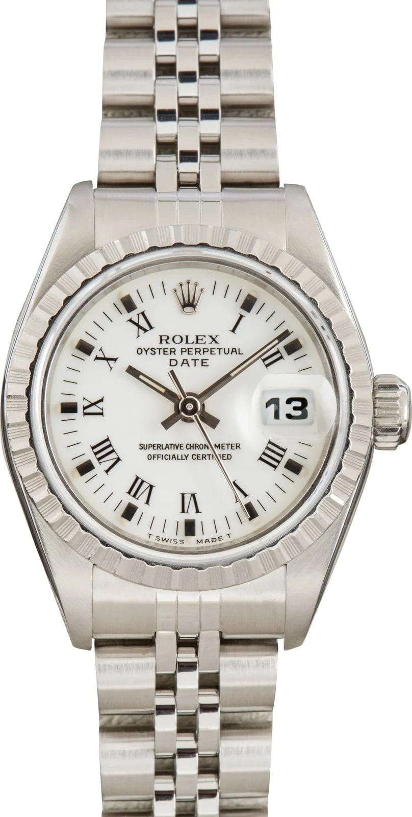Rolex Date Ref 69240 White Roman Dial 2