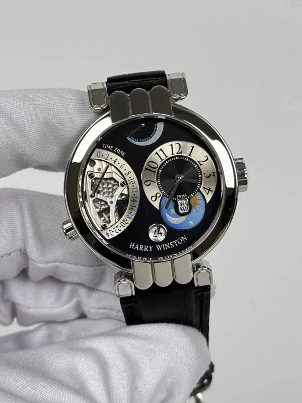 Harry Winston Premier Excenter Time Zone Platinum 4