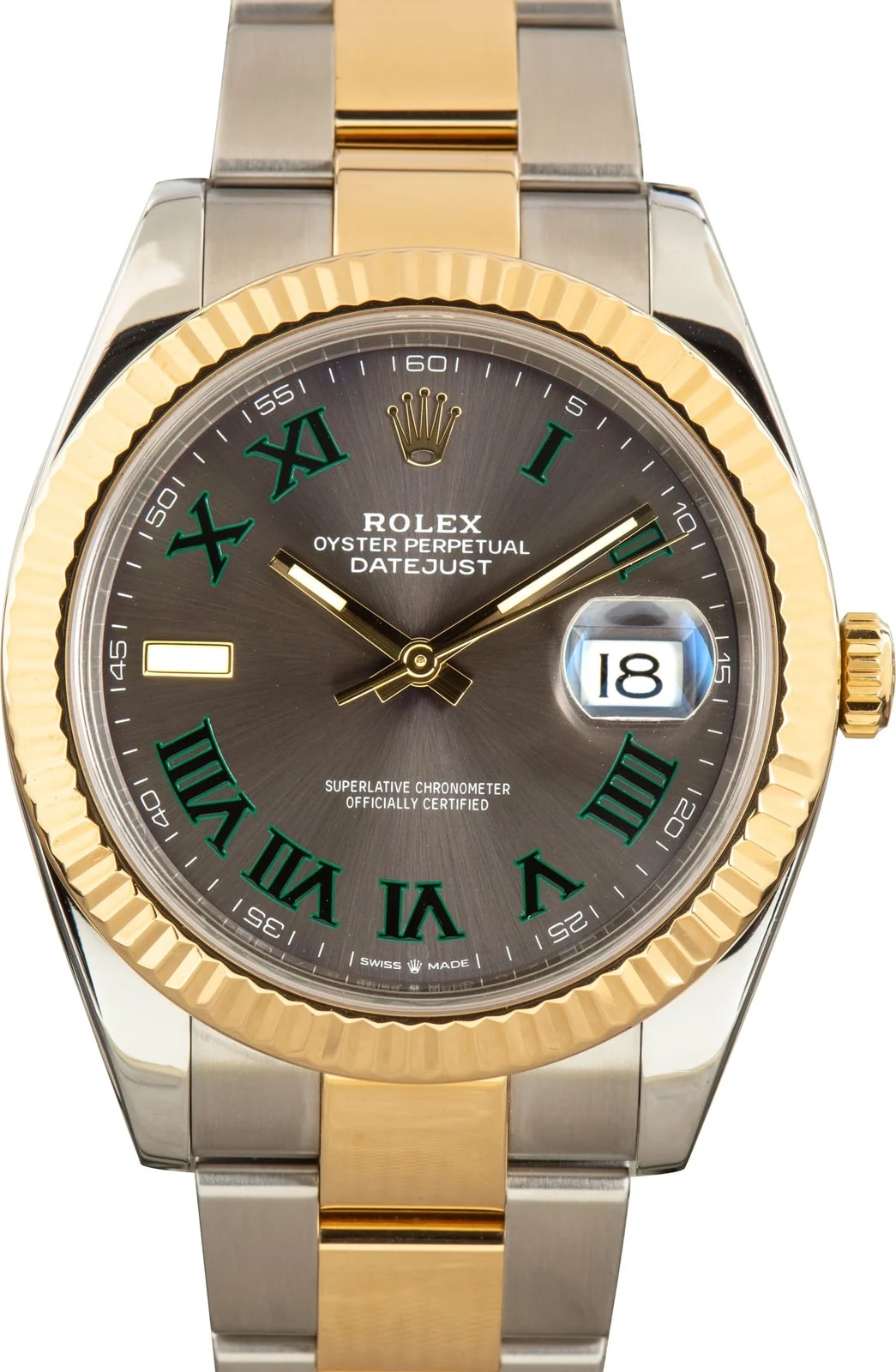 Two Tone Rolex Datejust 41 Wimbledon Dial Ref 126333 2