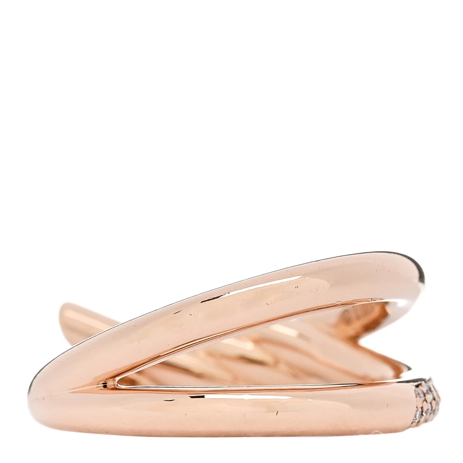 18K Rose Gold Knot Double Row 50 5.5 3
