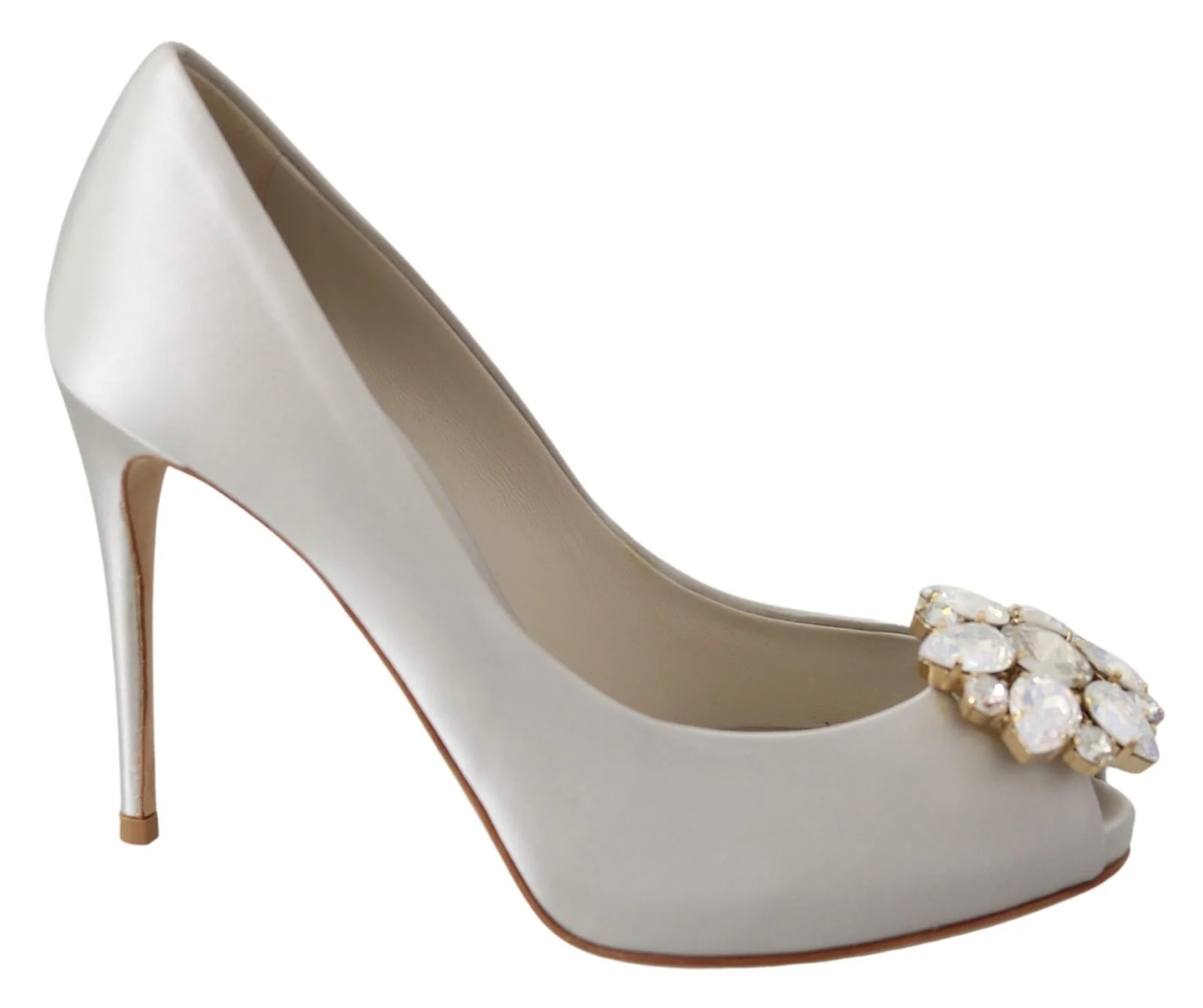 Dolce & Gabbana — Dolce & Gabbana Crystals Peep Toe — Designer Shoe — resale