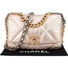 Chanel 19 Metallic Single Flap Crossbody 2