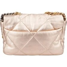 Chanel 19 Metallic Single Flap Crossbody 4