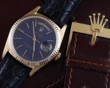 Rolex — Rolex Day-Date - 18238 - Year 1990 - Box & Tag - Blue Dial — Watch — resale