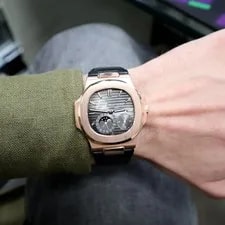 2010s Patek Philippe 5712R-001 Nautilus 40mm 18k Rose Gold Gray Dial 2