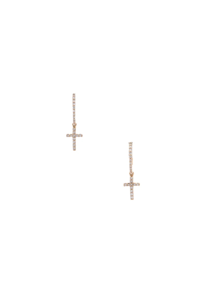 Lana — Flawless Dangle Cross Huggie — Jewelry — resale