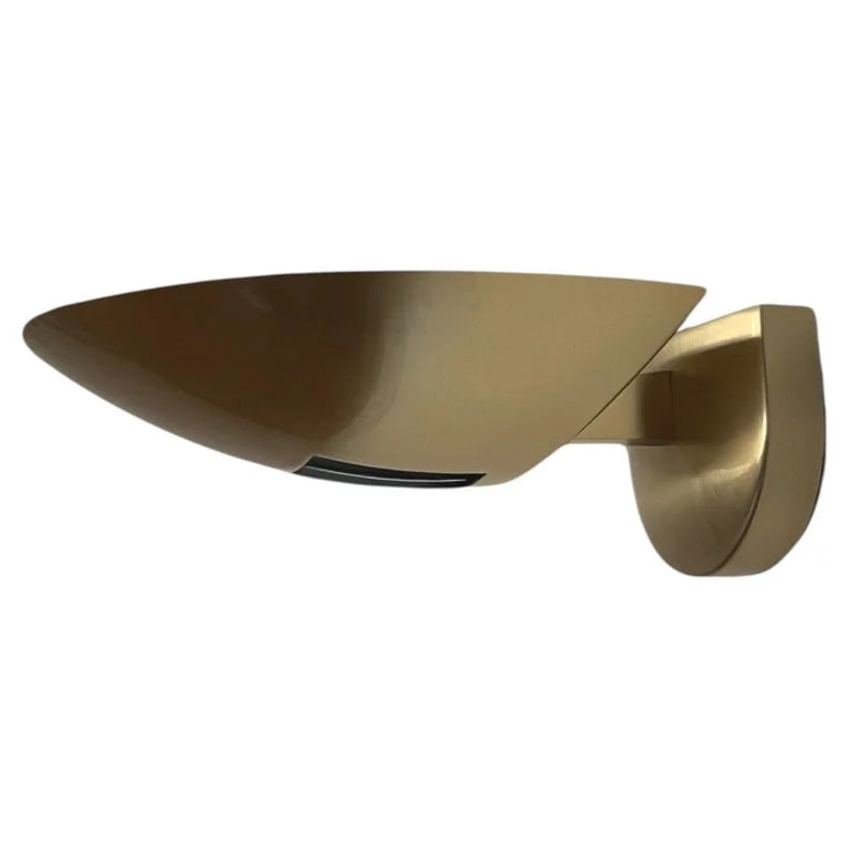 Leonardo Marelli — Postmodern Gold Metal Wall By Estiluz, Barcelona, 1980s — lighting — resale