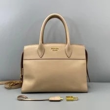Prada — Authentic Prada Galleria Milk Tea Top Handle — Handbag — resale