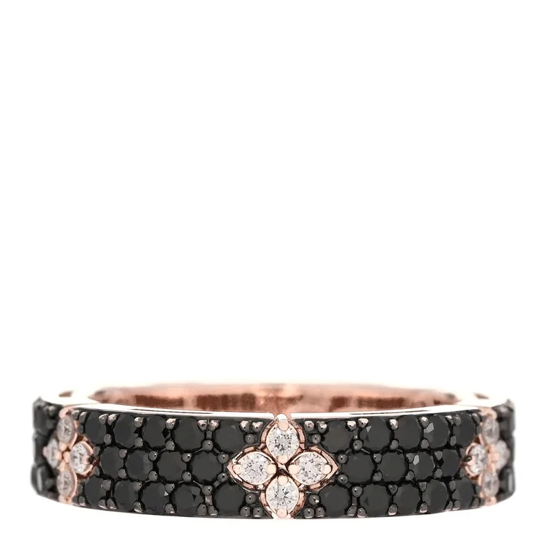 Roberto Coin — 18K Rose Gold Black Diamond Love in Verona Band 53 6.5 — Jewelry — resale