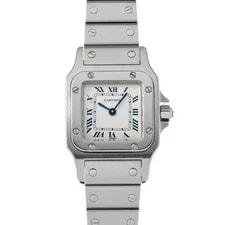 Cartier — Cartier Santos W20017D6 ( 1565) 35mm Stainless Steel White #WW2150 — Watch — resale