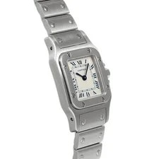 Cartier Santos W20017D6 ( 1565) 35mm Stainless Steel White #WW2150 3