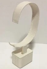Cartier White Leather Stand Display Holder From Japan 2