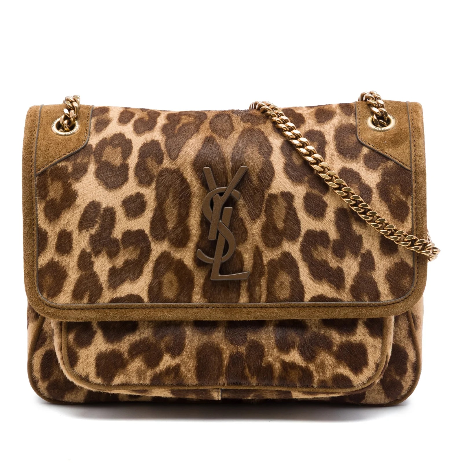 Saint Laurent — Baby Pony Hair Leopard Print Niki — Handbag — resale