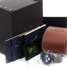 Breitling — Breitling AB0162 44mm SS Blue Dial Automatic #C14470 — Watch — resale