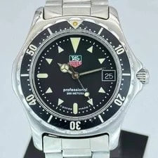 BattTAG Heuer Professional 973.013 Black 3-Hand Date Quartz Black Dial Silver 4