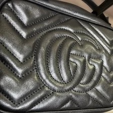 Gucci GG Marmont Mini Camera White Gold 448065 Auth 3
