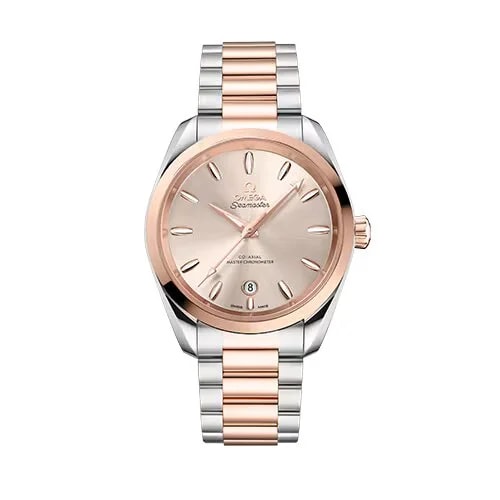 Worldofluxuryus — Omega Seamaster Aqua Terra Stainless Steel & Sedna™ Gold — Watch — resale