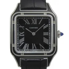 Cartier — Cartier Santos WSSA0046 Stainless Steel 32mm Black Dial #NW1553 — Watch — resale