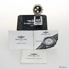 Breitling Chronomat B13047 Automatic Reverse Panda Overhauled - Full Set 1992 3