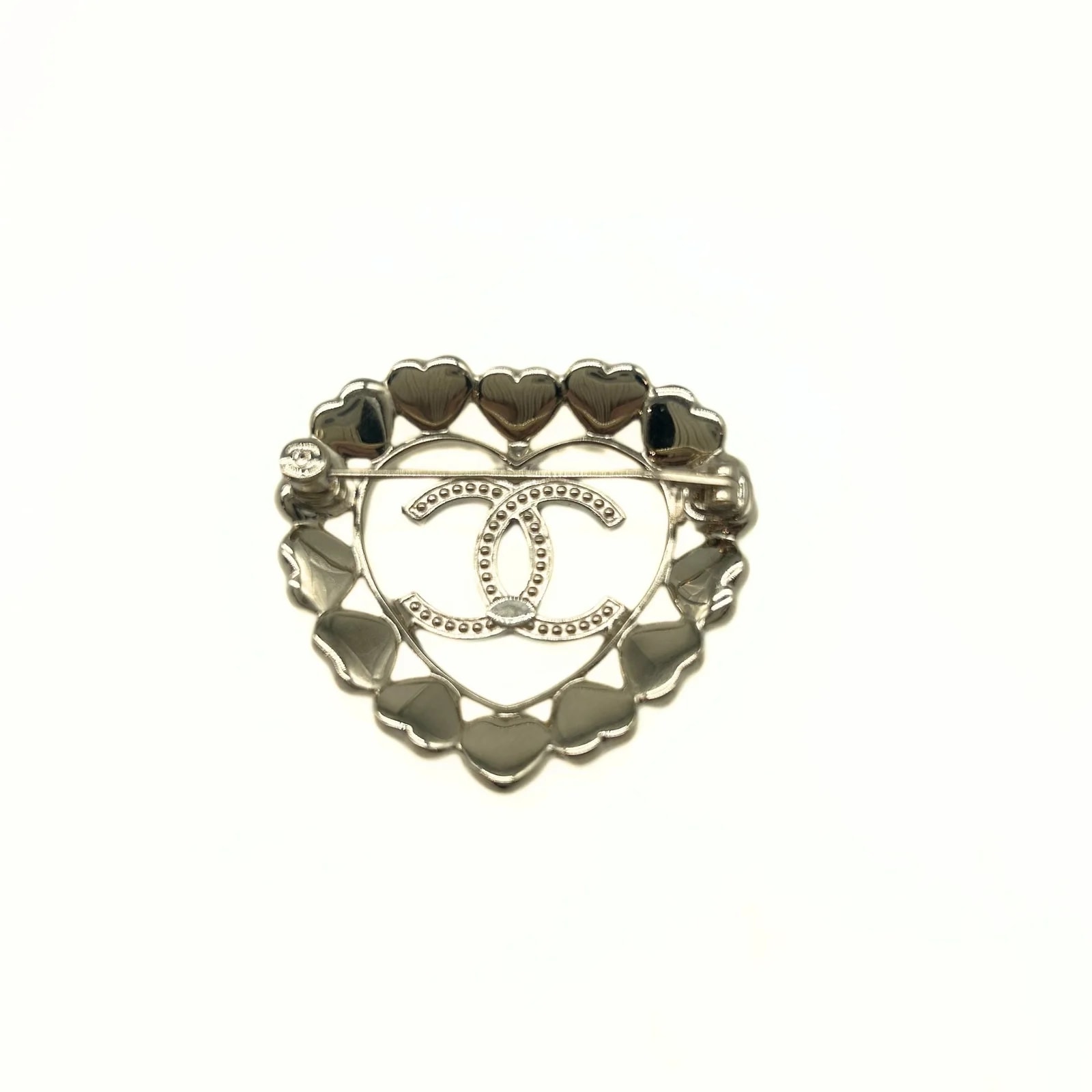 Chanel Crytal Heart Brooch 2