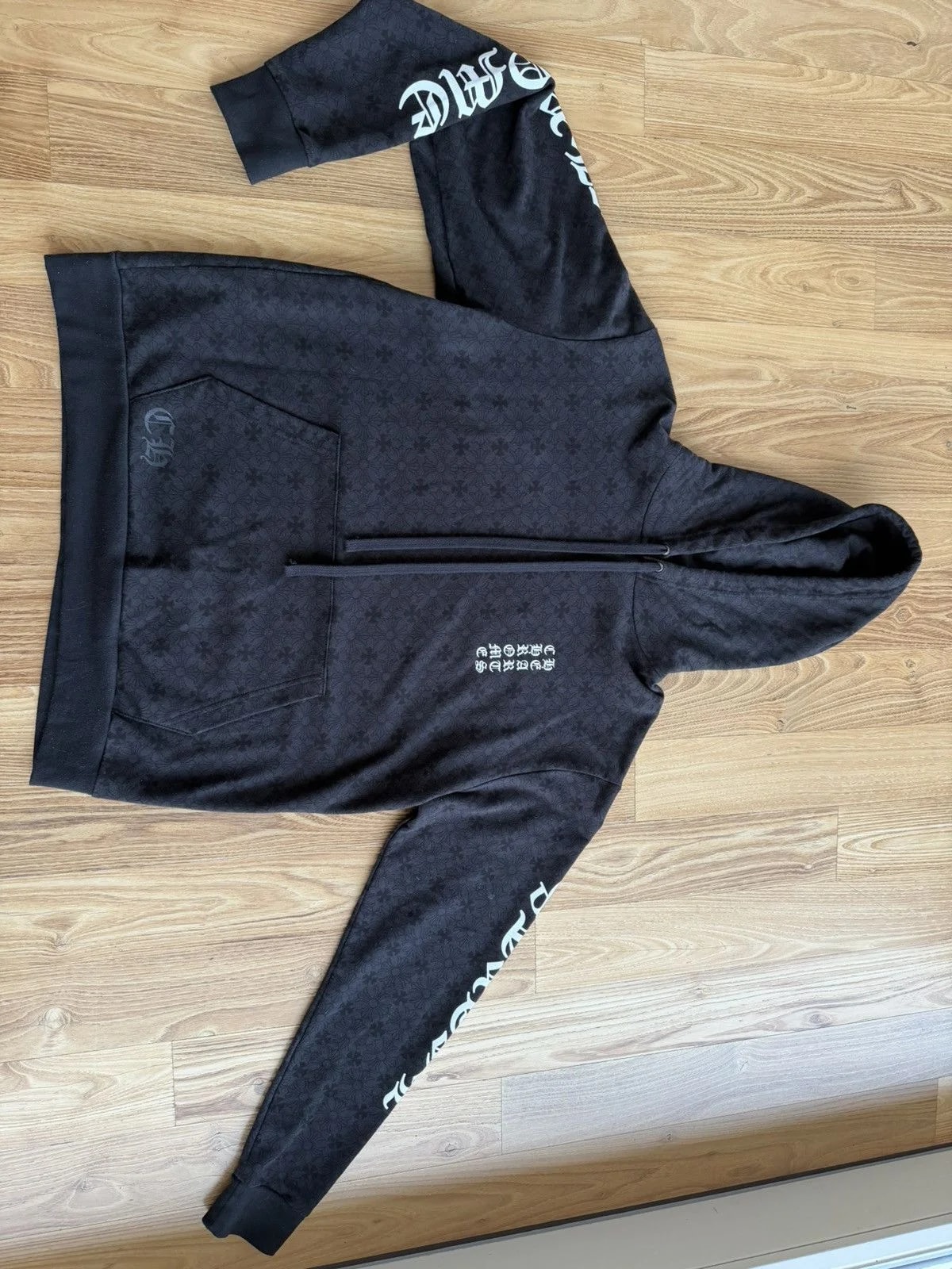 Chrome Hearts — Hearts Plus Cross Allover Print Horseshoe Logo Hoodie — streetwear — resale