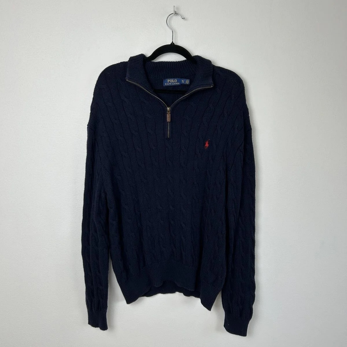 Polo Ralph Lauren — Polo Ralph Lauren Cable Quarter Zip Sweater — streetwear — resale