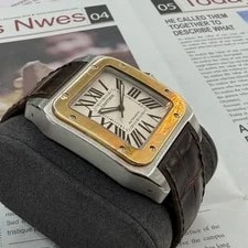 Cartier Santos 100 Large 18K Gold Combination 100th Anniversary 154223460 4