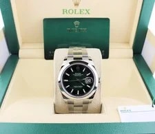 Unworn 2026 Rolex Datejust 126300 Green Ombre Dial SS Oyster 41mm 2