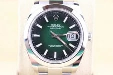 Unworn 2026 Rolex Datejust 126300 Green Ombre Dial SS Oyster 41mm 3