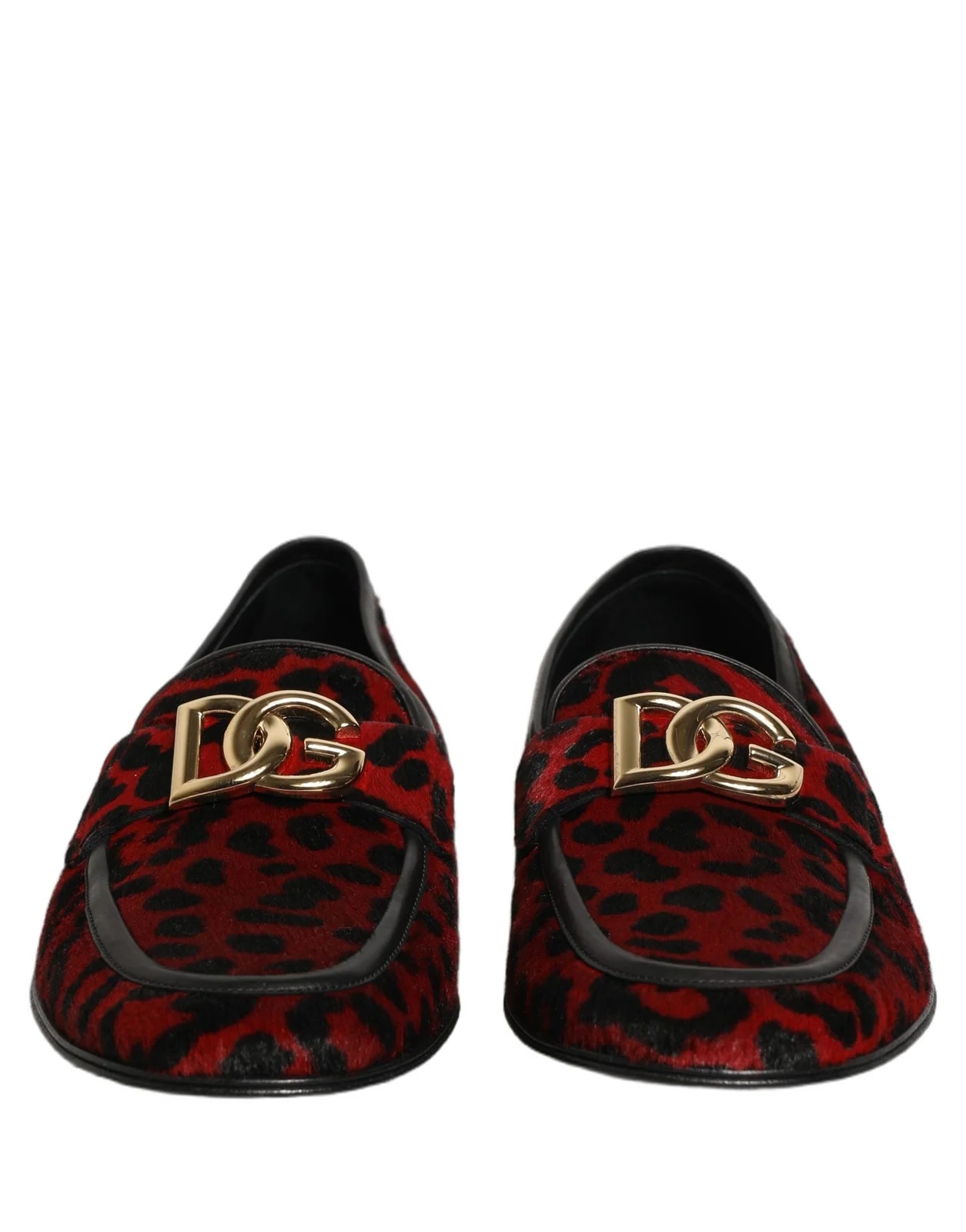 Dolce & Gabbana — Dolce & Gabbana Leopard Print Pony Hair Dress Loafers Shoes — Designer Shoe — resale