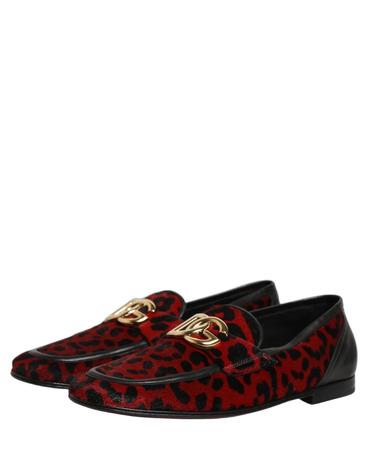Dolce & Gabbana Leopard Print Pony Hair Dress Loafers Shoes 3