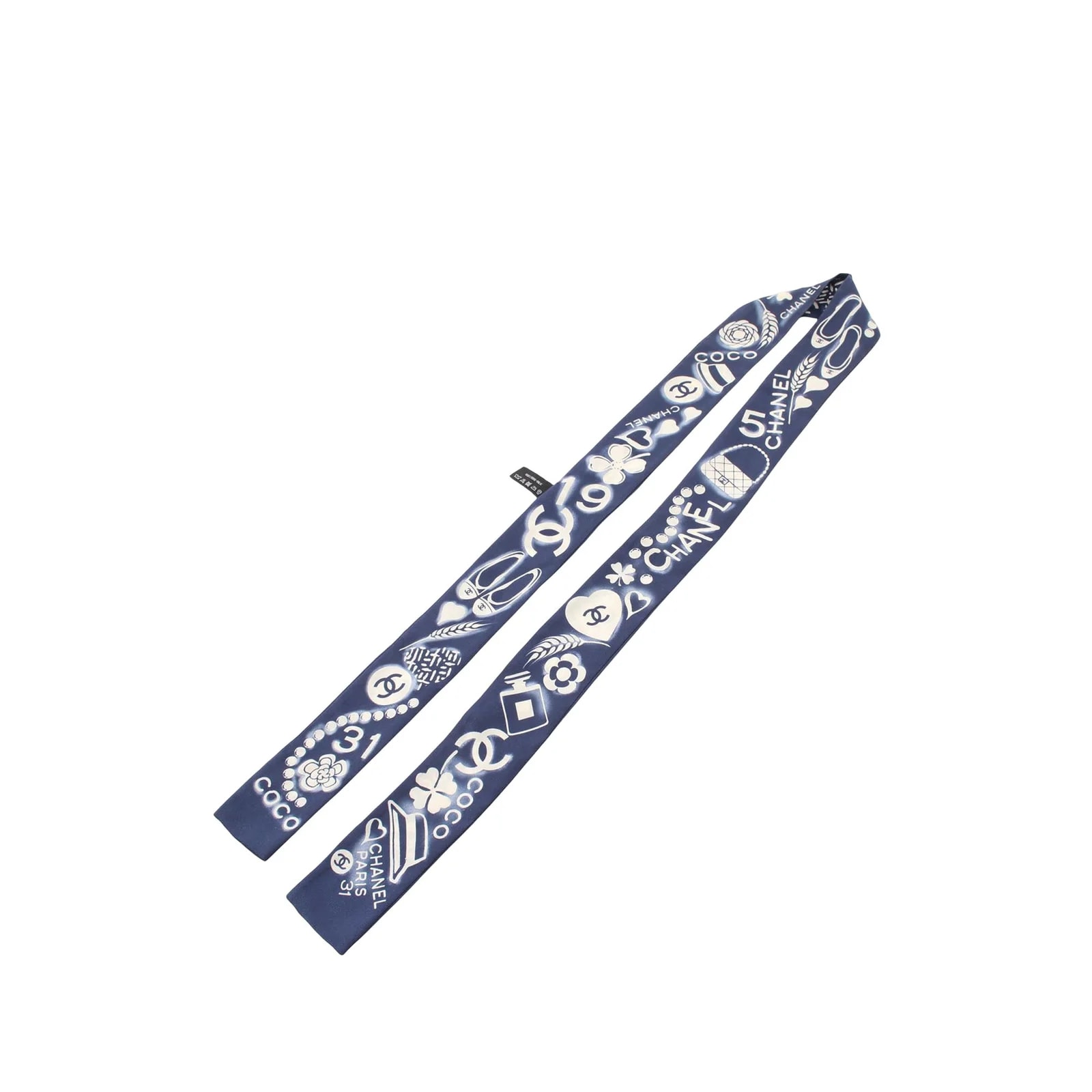 Coco Charms Print Slim Bandeau Scarf 2