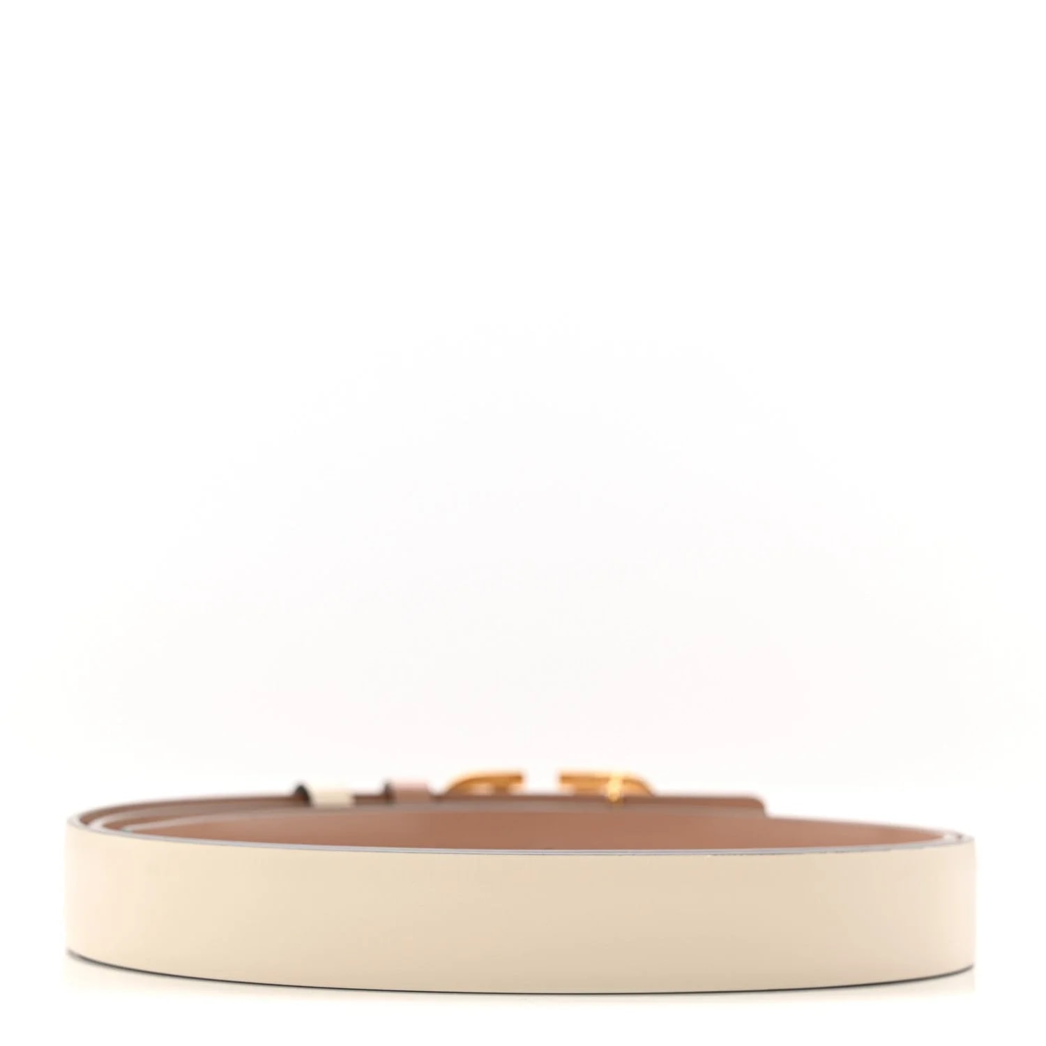 Glossy VLogo Reversible 20mm Belt 85 34 Light Cannelle 2