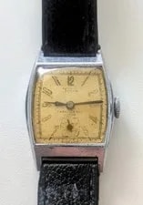 Tudor — Tudor Rectangular 1940s Manual Wind Sub Seconds Engraved 1945 Cyma — Watch — resale