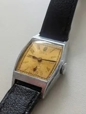 Tudor Rectangular 1940s Manual Wind Sub Seconds Engraved 1945 Cyma 2